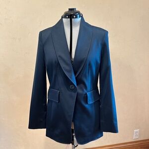 St John wool blend jacket, size 6, dark lapis